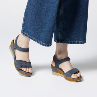 Zapato con Plataforma W CONFORT Wtkory  Piel Color Azul