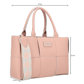 Bolsa Tote WESTIES Hbkyujiwe  Sintetico Color Rosa