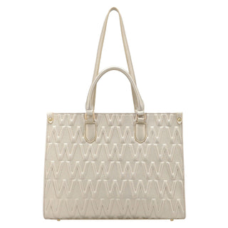Bolsa Tote WESTIES Hbsarafina2we  Sintetico mo Color Metalico