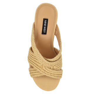 Zapato Destalonado con tacon NINE WEST Wnbemay2  Textil Color Beige