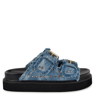Sandalia NINE WEST Wnelenyf7  Textil Color Azul