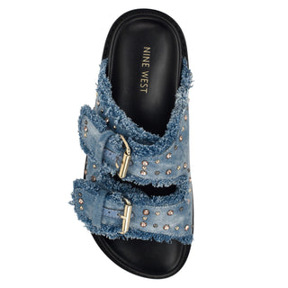 Sandalia NINE WEST Wnelenyf7  Textil Color Azul