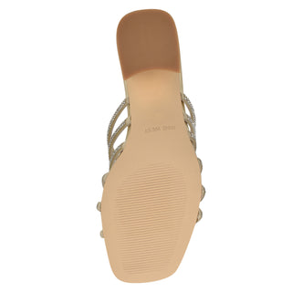 Zapato Destalonado con tacon NINE WEST Wngrassa5  Textil Color Metalico