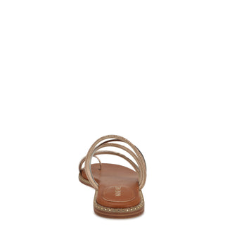 Sandalia NINE WEST Wndashin5  Textil Color Beige