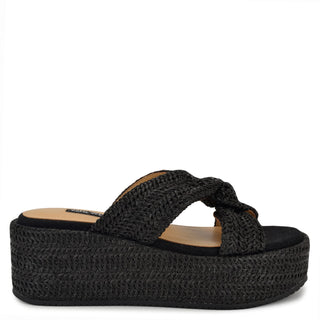 Sandalia con Plataforma NINE WEST Wncerry2  Textil Color Negro