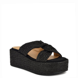 Sandalia con Plataforma NINE WEST Wncerry2  Textil Color Negro