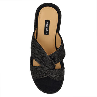 Sandalia con Plataforma NINE WEST Wncerry2  Textil Color Negro