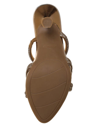 Zapato Destalonado NINE WEST Wnunela5  Textil Color Metalico