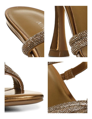 Zapato Destalonado NINE WEST Wnunela5  Textil Color Metalico