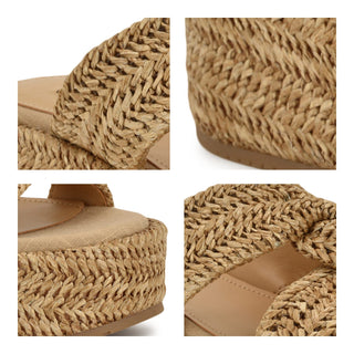 Sandalia con Plataforma NINE WEST Wncerry2  Textil Color Beige