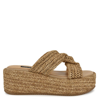 Sandalia con Plataforma NINE WEST Wncerry2  Textil Color Beige