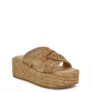 Sandalia con Plataforma NINE WEST Wncerry2  Textil Color Beige