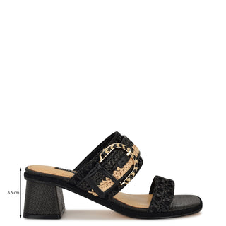 Zapato Destalonado con tacon NINE WEST Wnebels2  Textil Color Negro