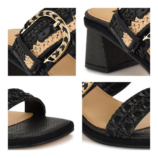 Zapato Destalonado con tacon NINE WEST Wnebels2  Textil Color Negro