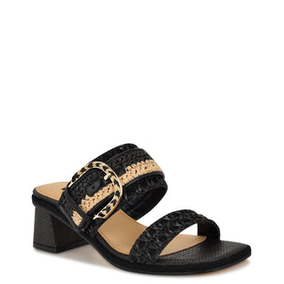 Zapato Destalonado con tacon NINE WEST Wnebels2  Textil Color Negro