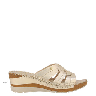 Zapato Destalonado W CONFORT Wtgandara  Piel Color Metalico