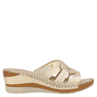 Zapato Destalonado W CONFORT Wtgandara  Piel Color Metalico