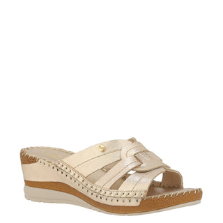 Zapato Destalonado W CONFORT Wtgandara  Piel Color Metalico