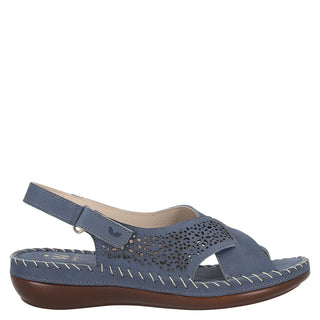 Sandalia W CONFORT Wtgamze  Piel Color Azul