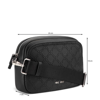 Bolsa Crossbody NINE WEST Nye519770  Sintetico Color Negro