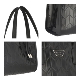 Bolsa Tote WESTIES Hbsarafina3we  Charol sintético Color Negro