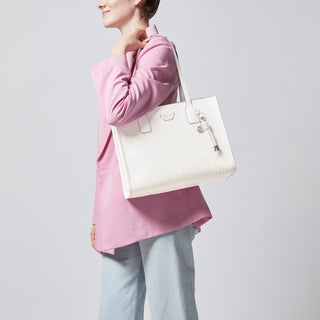 Bolsa Tote WESTIES Hbsarafina3we  Charol sintético Color Blanco