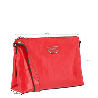 Bolsa Crossbody WESTIES Hbopalowe  Charol sintético Color Rojo