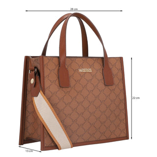 Bolsa de Mano WESTIES Hbparodiwe  Sintetico mo Color Cafe