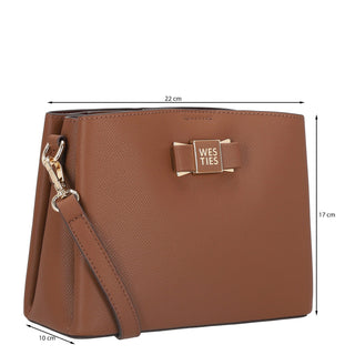 Bolsa Crossbody WESTIES Hbpintowe  Sintetico Color Cafe