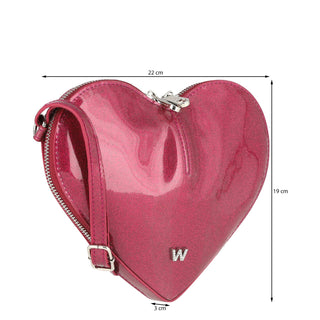 Bolsa Crossbody WESTIES Hbnayahwe  Charol sintético Color Rojo