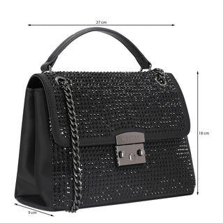 Bolsa Crossbody WESTIES Hbamarillo4we  Textil Color Negro