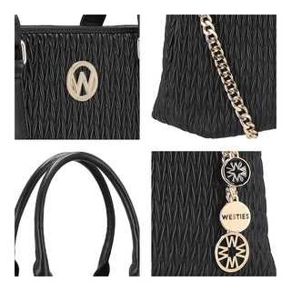 Bolsa de Mano WESTIES Hbmansherrywe  Sintetico Color Negro