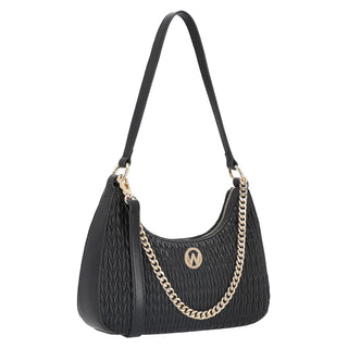 Bolsa Shoulder WESTIES Hbkurotsuruwe  Sintetico Color Negro