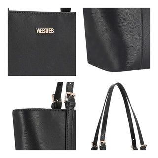 Bolsa Tote WESTIES Hbdesdamona2we  Sintetico Color Negro