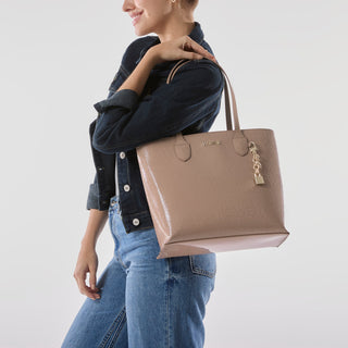 Bolsa Tote WESTIES Hbhunowe  Charol piel Color Cafe