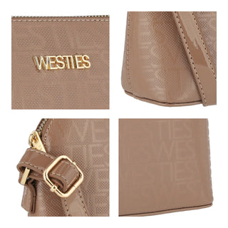 Bolsa Crossbody WESTIES Hbsalmina7we  Charol piel Color Cafe