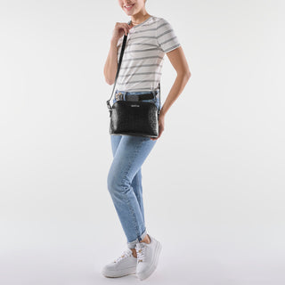 Bolsa Crossbody WESTIES Hbsalmina7we  Charol piel Color Negro