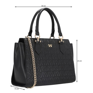 Bolsa de Mano WESTIES Hbanmona3we  Sintetico mo Color Negro