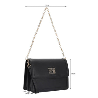 Bolsa Shoulder WESTIES Hbarepa2we  Sintetico Color Negro