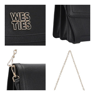 Bolsa Shoulder WESTIES Hbarepa2we  Sintetico Color Negro