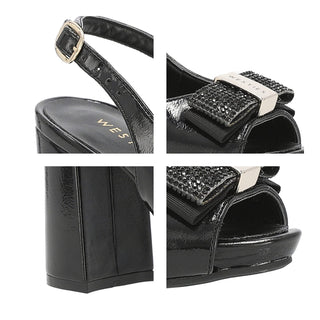 Zapatilla de Punta Abierta WESTIES Wejoseph  Charol sintético Color Negro
