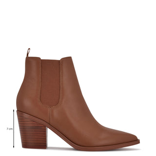 Botín con Tacón NINE WEST Wnwyllis  Piel Color Cafe
