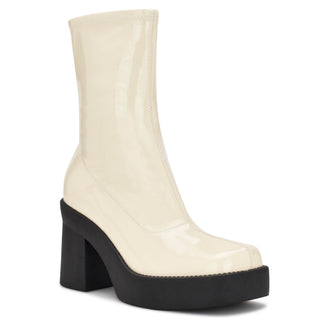 Botín con Plataforma NINE WEST Wngerri3  Charol sintético Color Blanco