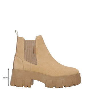 Botín con Tacón WESTIES Wemolko3  Gamuza Color Beige