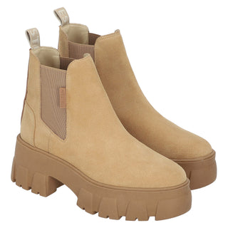 Botín con Tacón WESTIES Wemolko3  Gamuza Color Beige