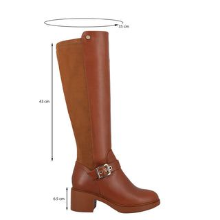 Bota con Tacon WESTIES Wezorana  Piel Color Cafe