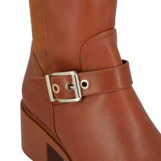 Bota con Tacon WESTIES Wezorana  Piel Color Cafe