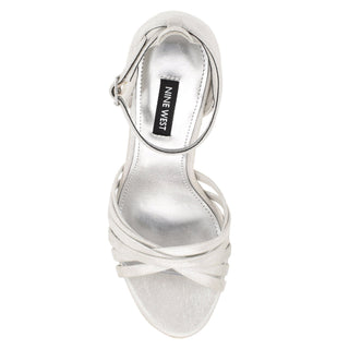 Sandalia NINE WEST Wngessa2  Textil Color Metalico