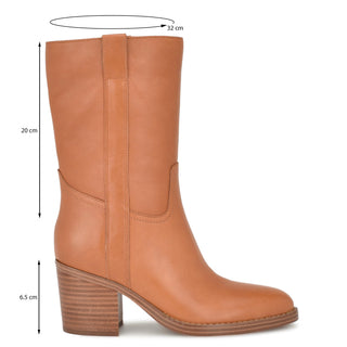 Bota con Tacon NINE WEST Wnhess  Piel Color Cafe