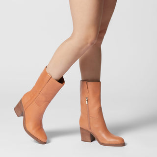 Bota con Tacon NINE WEST Wnhess  Piel Color Cafe